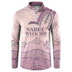 Personalised Australia NAIDOC Week Dhari Aboriginal Art Button Sweatshirt