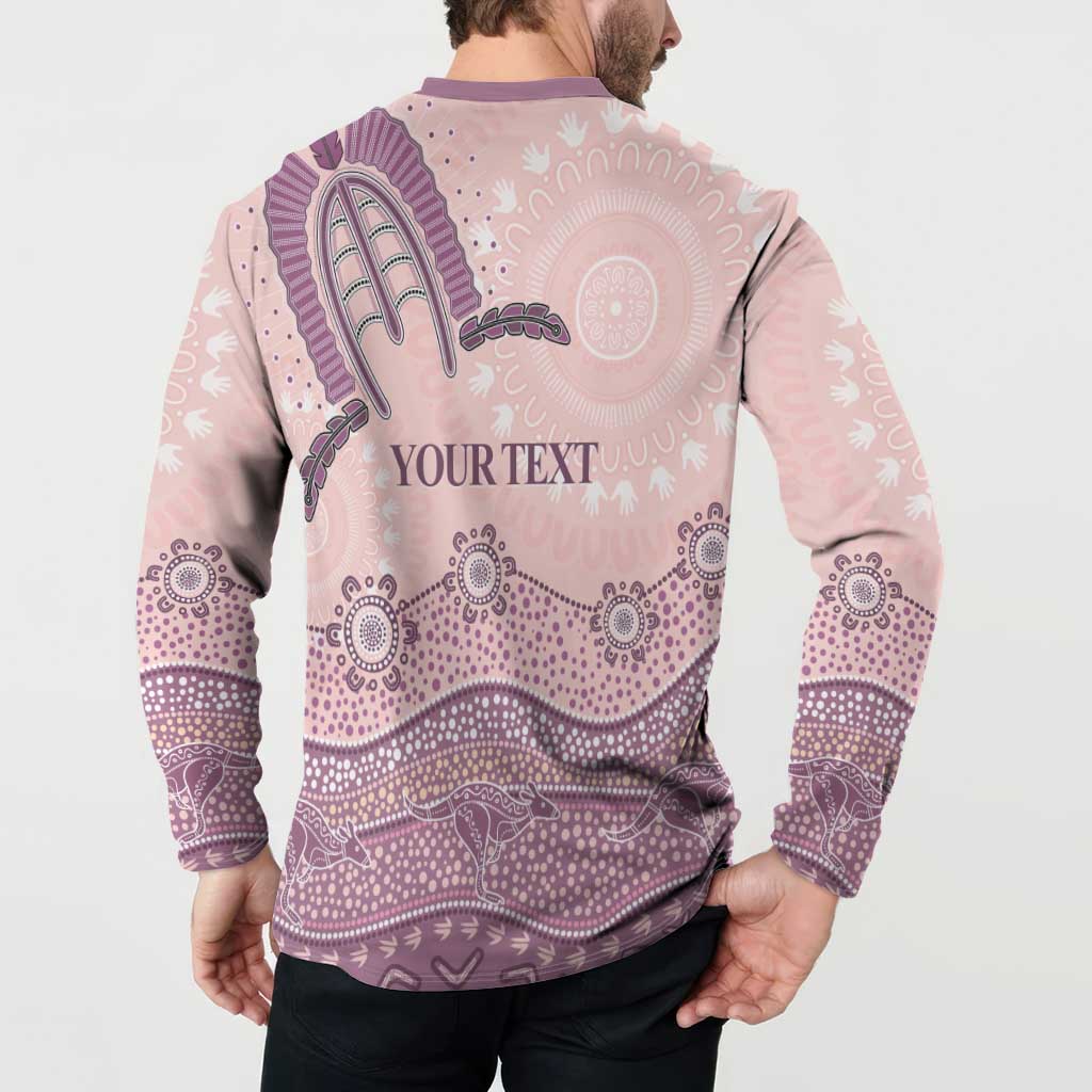 Personalised Australia NAIDOC Week Dhari Aboriginal Art Button Sweatshirt