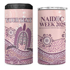 Personalised Australia NAIDOC Week Dhari Aboriginal Art 4 in 1 Can Cooler Tumbler
