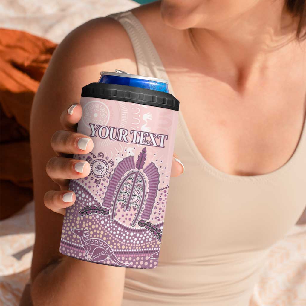 Personalised Australia NAIDOC Week Dhari Aboriginal Art 4 in 1 Can Cooler Tumbler