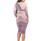 Personalised Australia NAIDOC Week Dhari Aboriginal Art Family Matching Long Sleeve Bodycon Dress and Hawaiian Shirt