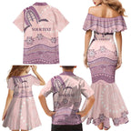 Personalised Australia NAIDOC Week Dhari Aboriginal Art Family Matching Mermaid Dress and Hawaiian Shirt