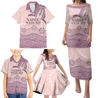 Personalised Australia NAIDOC Week Dhari Aboriginal Art Family Matching Puletasi and Hawaiian Shirt