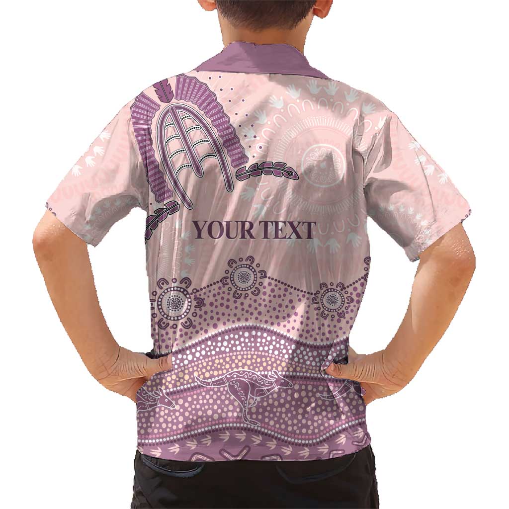 Personalised Australia NAIDOC Week Dhari Aboriginal Art Family Matching Short Sleeve Bodycon Dress and Hawaiian Shirt
