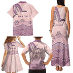 Personalised Australia NAIDOC Week Dhari Aboriginal Art Family Matching Tank Maxi Dress and Hawaiian Shirt