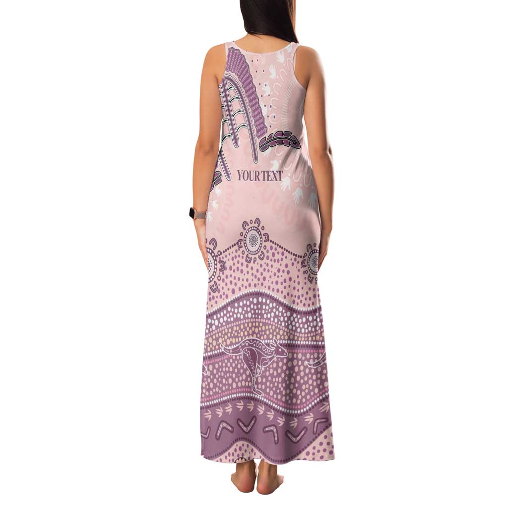 Personalised Australia NAIDOC Week Dhari Aboriginal Art Family Matching Tank Maxi Dress and Hawaiian Shirt
