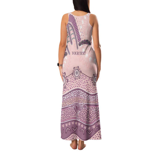 Personalised Australia NAIDOC Week Dhari Aboriginal Art Family Matching Tank Maxi Dress and Hawaiian Shirt