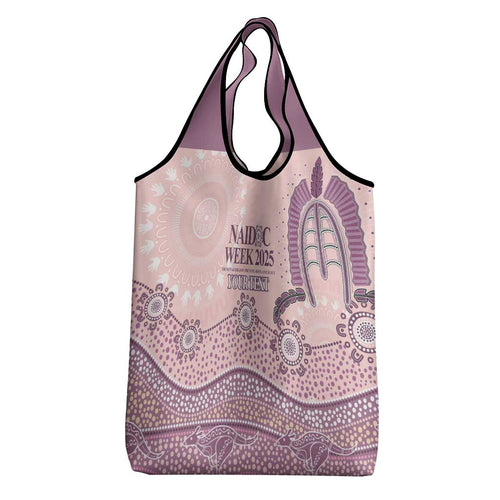 Personalised Australia NAIDOC Week Dhari Aboriginal Art Grocery Bag
