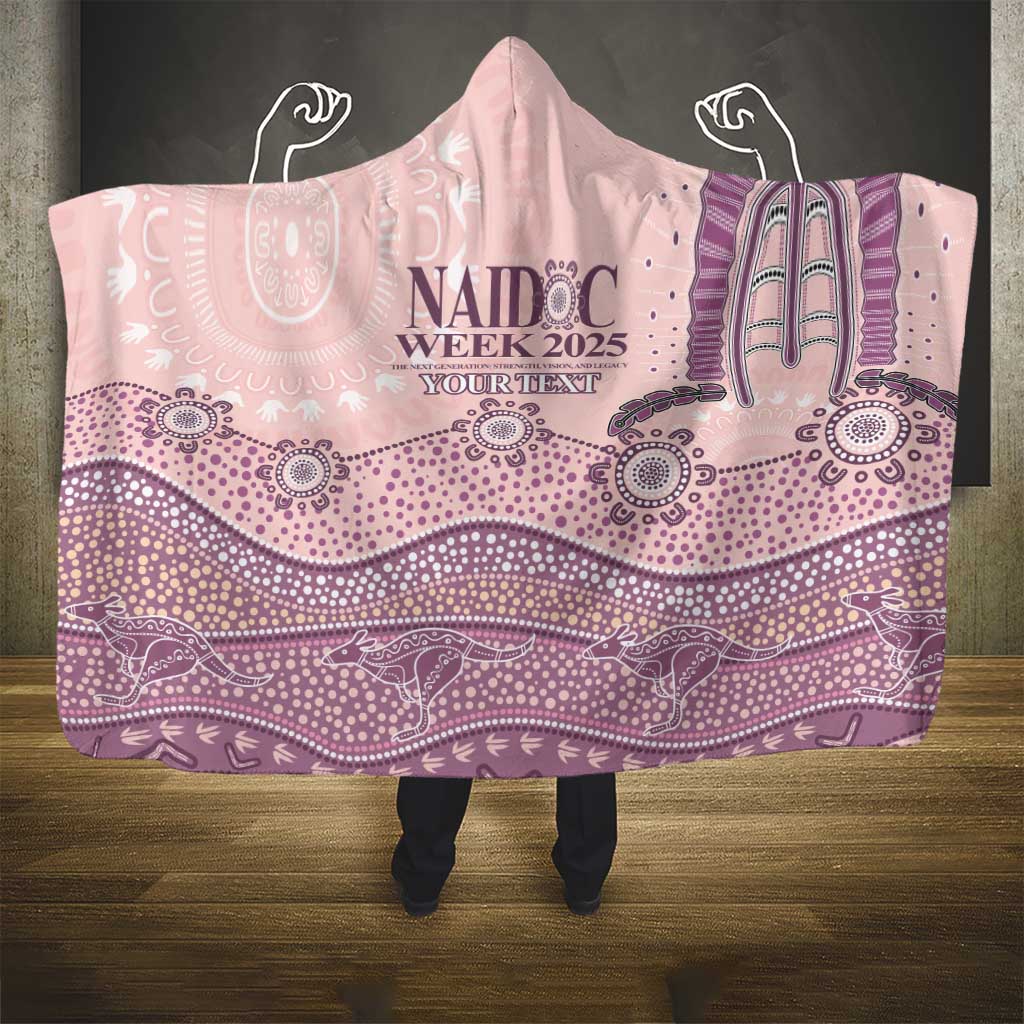 Personalised Australia NAIDOC Week Dhari Aboriginal Art Hooded Blanket