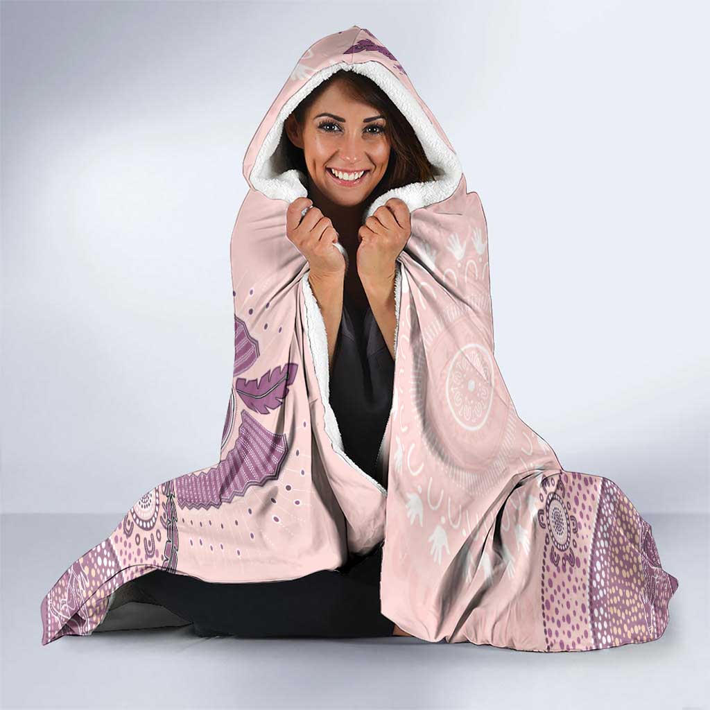 Personalised Australia NAIDOC Week Dhari Aboriginal Art Hooded Blanket