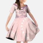 Personalised Australia NAIDOC Week Dhari Aboriginal Art Kid Short Sleeve Dress