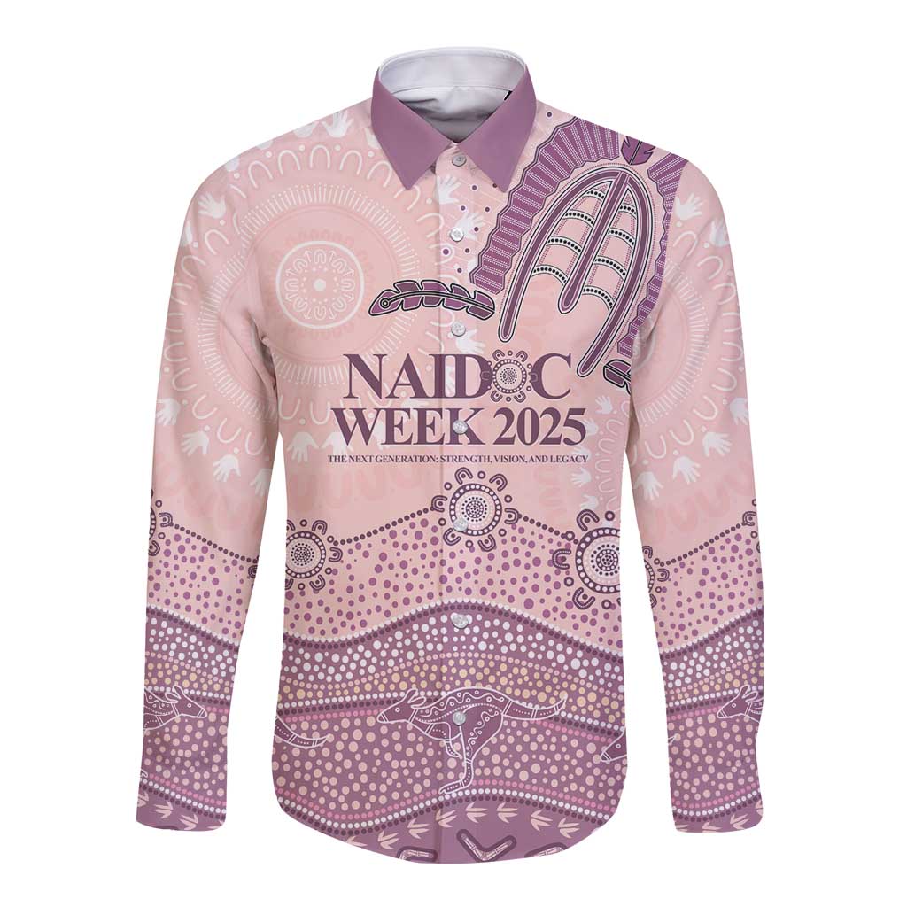 Personalised Australia NAIDOC Week Dhari Aboriginal Art Long Sleeve Button Shirt