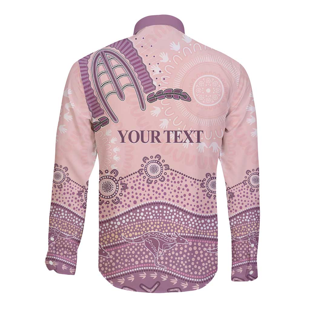 Personalised Australia NAIDOC Week Dhari Aboriginal Art Long Sleeve Button Shirt