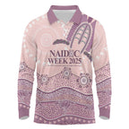 Personalised Australia NAIDOC Week Dhari Aboriginal Art Long Sleeve Polo Shirt
