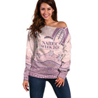 Personalised Australia NAIDOC Week Dhari Aboriginal Art Off Shoulder Sweater