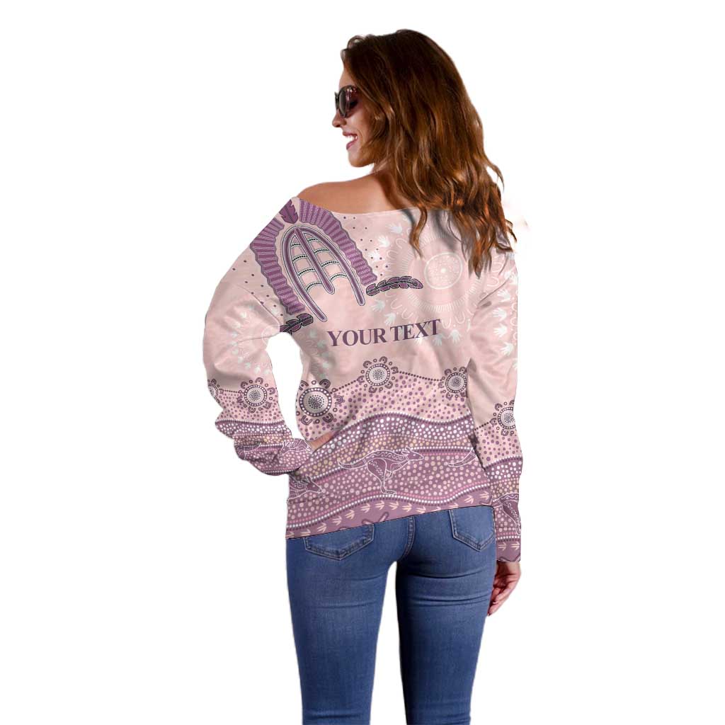 Personalised Australia NAIDOC Week Dhari Aboriginal Art Off Shoulder Sweater