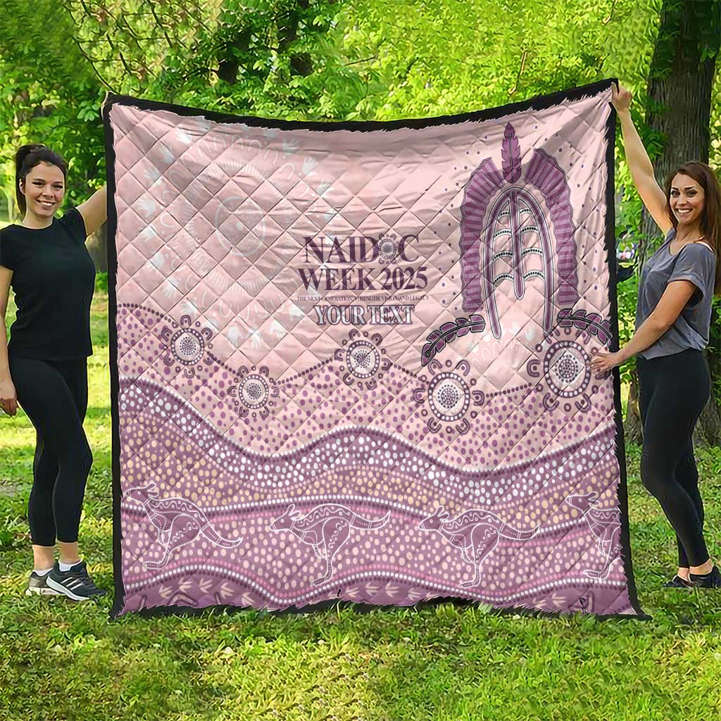 Personalised Australia NAIDOC Week Dhari Aboriginal Art Quilt