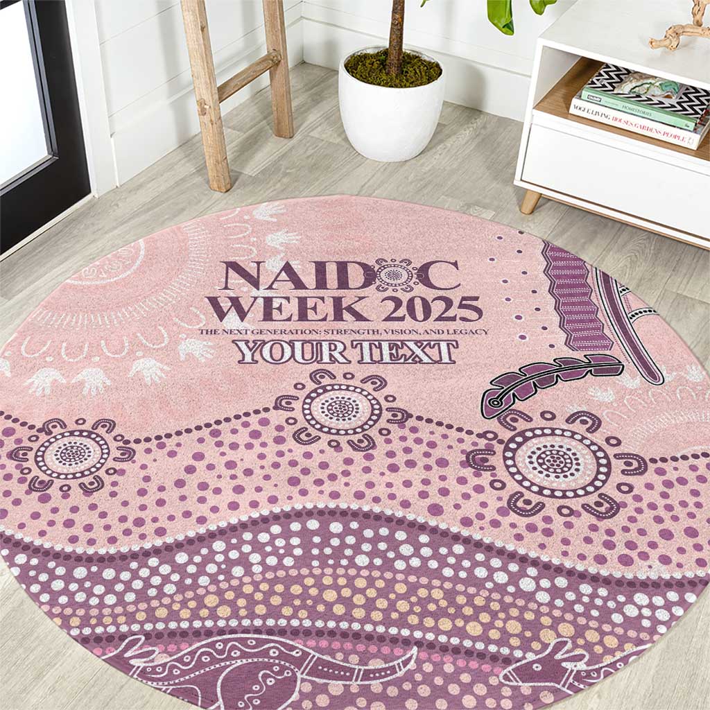Personalised Australia NAIDOC Week Dhari Aboriginal Art Round Carpet