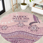 Personalised Australia NAIDOC Week Dhari Aboriginal Art Round Carpet