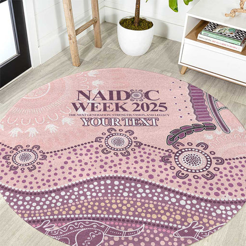 Personalised Australia NAIDOC Week Dhari Aboriginal Art Round Carpet