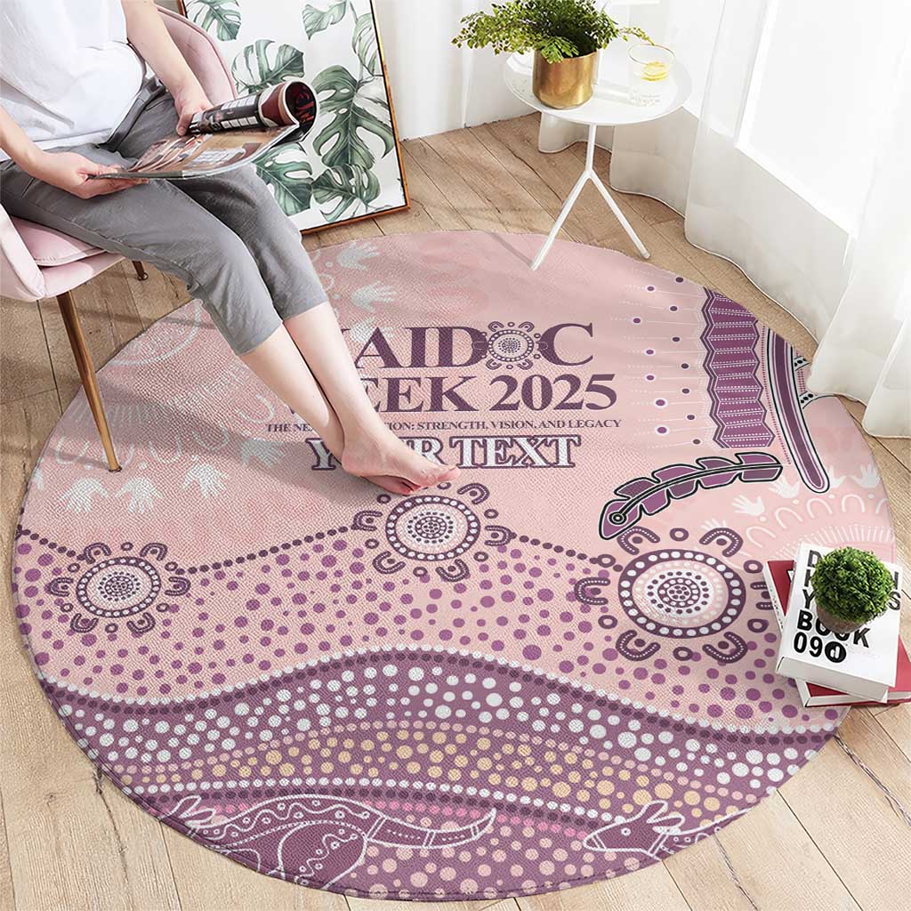 Personalised Australia NAIDOC Week Dhari Aboriginal Art Round Carpet