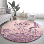 Personalised Australia NAIDOC Week Dhari Aboriginal Art Round Carpet