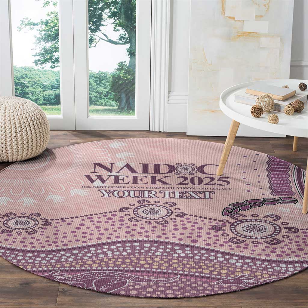 Personalised Australia NAIDOC Week Dhari Aboriginal Art Round Carpet