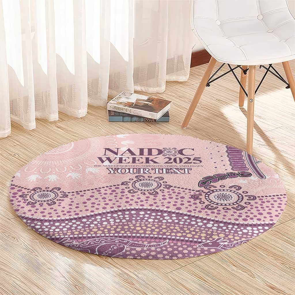 Personalised Australia NAIDOC Week Dhari Aboriginal Art Round Carpet