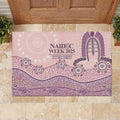 Personalised Australia NAIDOC Week Dhari Aboriginal Art Rubber Doormat