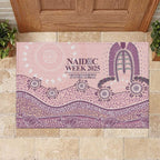 Personalised Australia NAIDOC Week Dhari Aboriginal Art Rubber Doormat