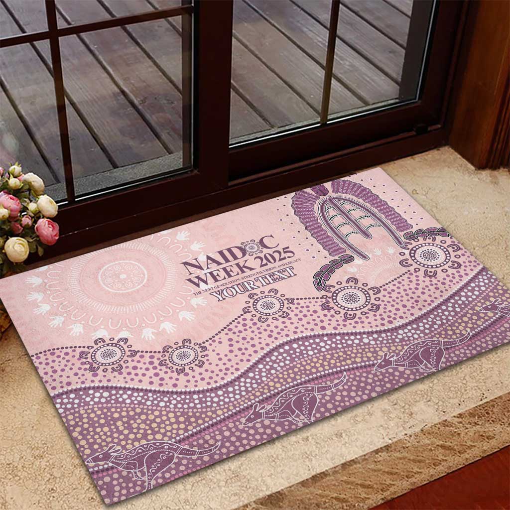 Personalised Australia NAIDOC Week Dhari Aboriginal Art Rubber Doormat