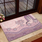 Personalised Australia NAIDOC Week Dhari Aboriginal Art Rubber Doormat