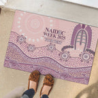 Personalised Australia NAIDOC Week Dhari Aboriginal Art Rubber Doormat