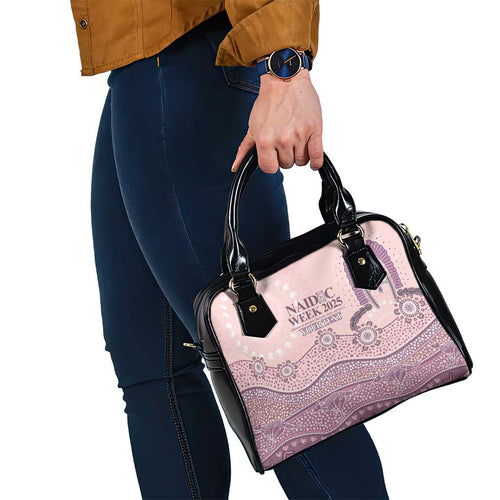 Personalised Australia NAIDOC Week Dhari Aboriginal Art Shoulder Handbag