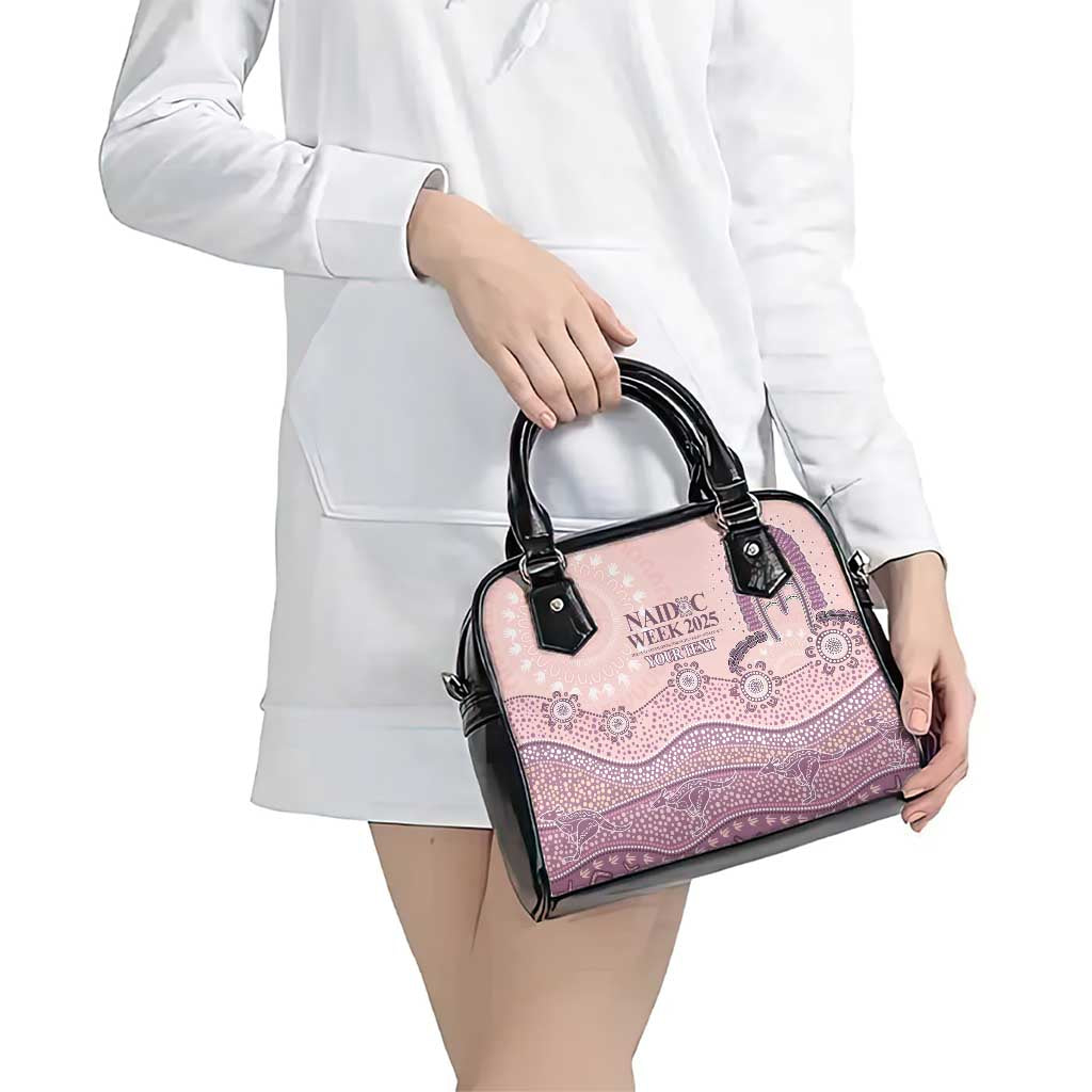 Personalised Australia NAIDOC Week Dhari Aboriginal Art Shoulder Handbag