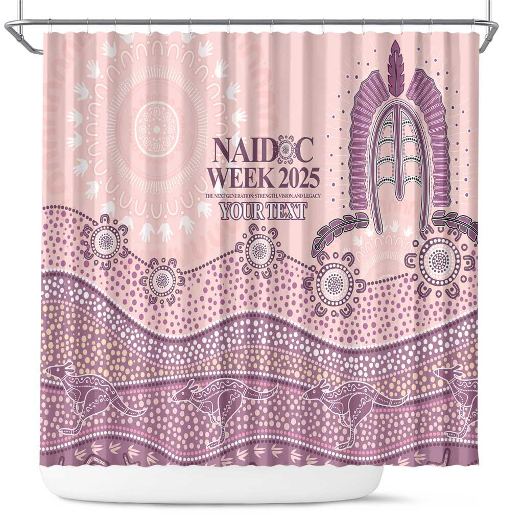Personalised Australia NAIDOC Week Dhari Aboriginal Art Shower Curtain