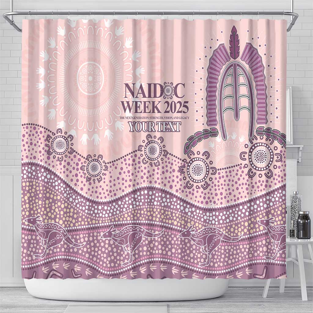 Personalised Australia NAIDOC Week Dhari Aboriginal Art Shower Curtain