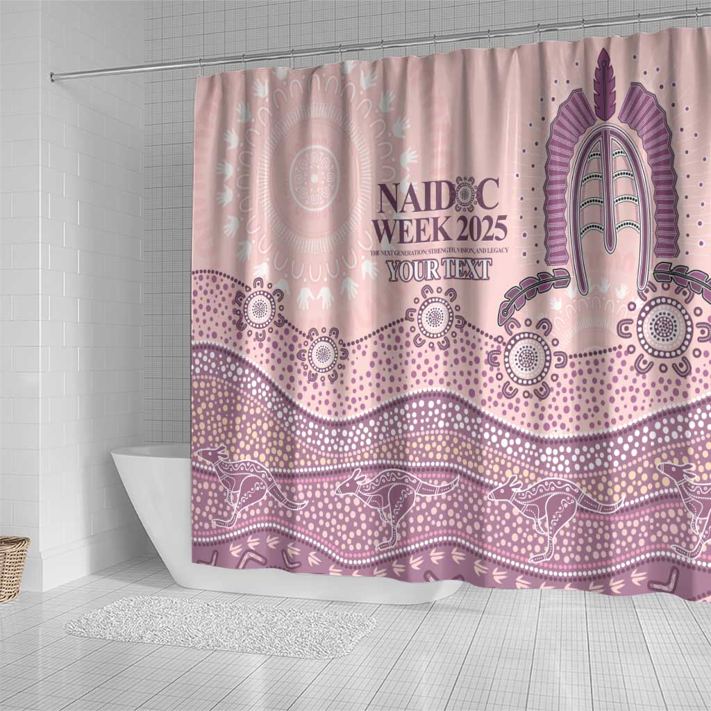 Personalised Australia NAIDOC Week Dhari Aboriginal Art Shower Curtain