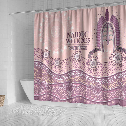 Personalised Australia NAIDOC Week Dhari Aboriginal Art Shower Curtain