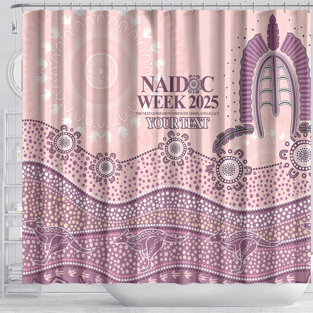 Personalised Australia NAIDOC Week Dhari Aboriginal Art Shower Curtain