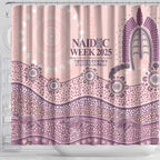 Personalised Australia NAIDOC Week Dhari Aboriginal Art Shower Curtain