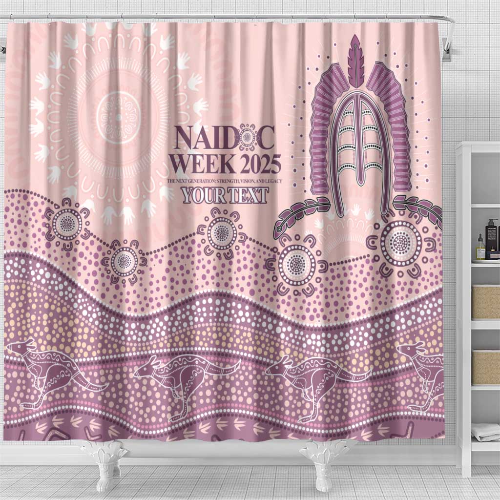 Personalised Australia NAIDOC Week Dhari Aboriginal Art Shower Curtain