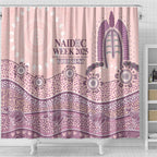 Personalised Australia NAIDOC Week Dhari Aboriginal Art Shower Curtain