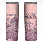 Personalised Australia NAIDOC Week Dhari Aboriginal Art Skinny Tumbler