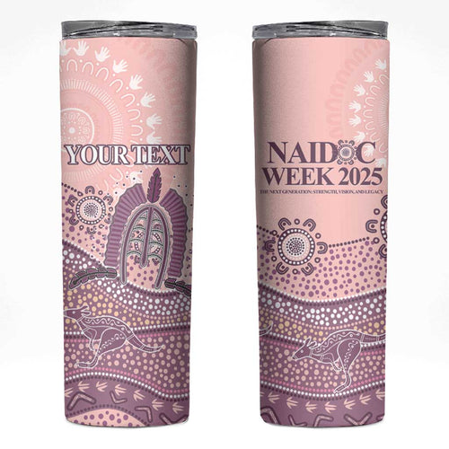 Personalised Australia NAIDOC Week Dhari Aboriginal Art Skinny Tumbler