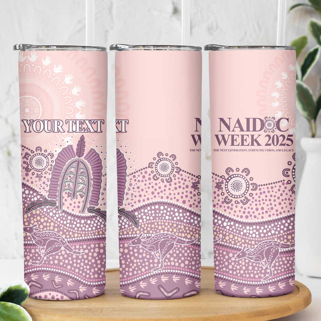 Personalised Australia NAIDOC Week Dhari Aboriginal Art Skinny Tumbler