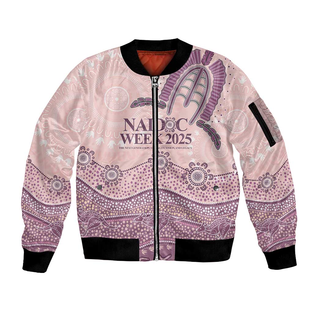 Personalised Australia NAIDOC Week Dhari Aboriginal Art Sleeve Zip Bomber Jacket