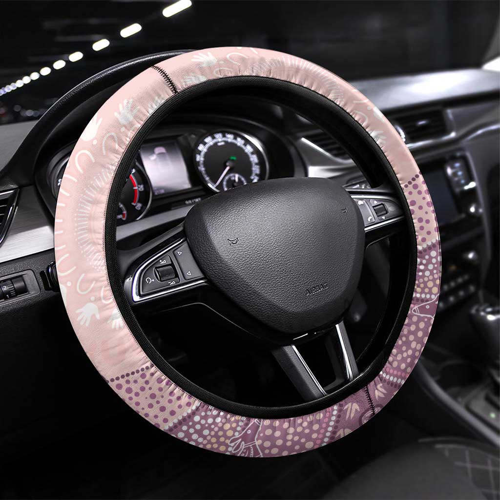 Australia NAIDOC Week Dhari Aboriginal Art Steering Wheel Cover