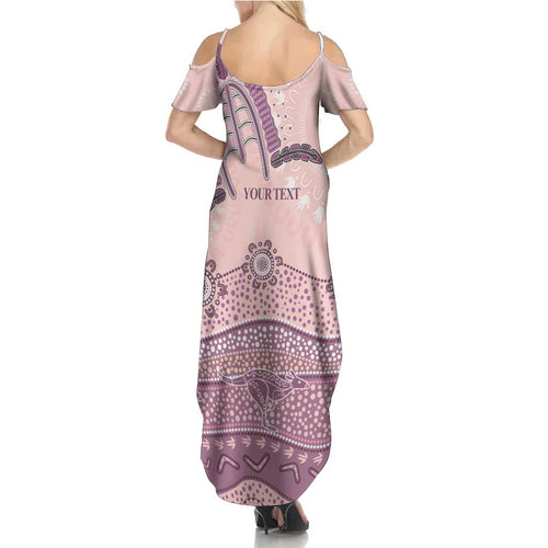 Personalised Australia NAIDOC Week Dhari Aboriginal Art Summer Maxi Dress