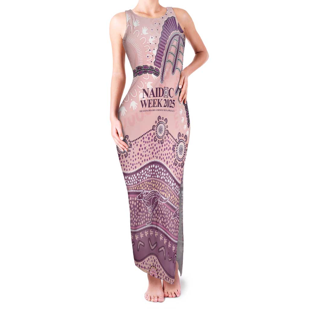 Personalised Australia NAIDOC Week Dhari Aboriginal Art Tank Maxi Dress